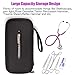Stethoscope Carrying Case Compatible with 3M Littmann Classic III, Cardiology IV Diagnostic, MDF, ADC, with Handle, Includes Medical LED Penlights & Mesh Pocket for Accessories