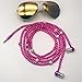 Women Girl Necklace Earphones,Super Bass HiFi Wired Earbuds Headphones with Mic Stereo Sound Music Earpiece for iOS and Android Smartphone (Rose red)