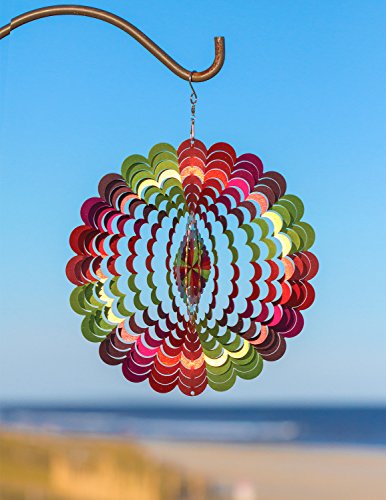 Dawhud Direct Kinetic 3D Spiral Metal Garden Wind Spinner