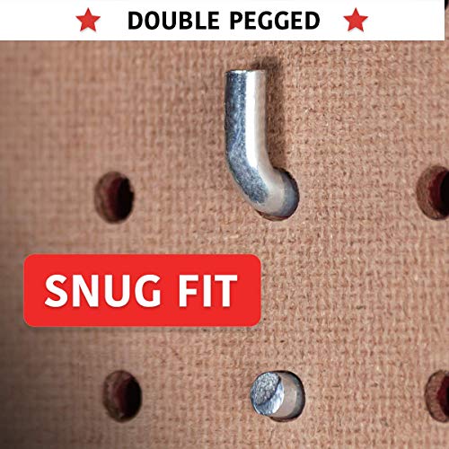 Extra Thick 1/4'' Metal J Hooks For Pegboard 60 Pcs 1/4'' pegboard