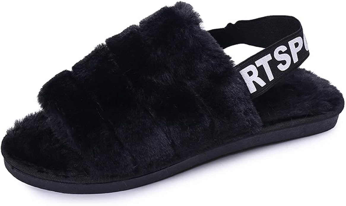 fluffy slippers amazon