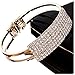 Lisingtool Lady Elegant Bangle Wristband Bracelet Crystal Cuff Bling Gift (Gold)