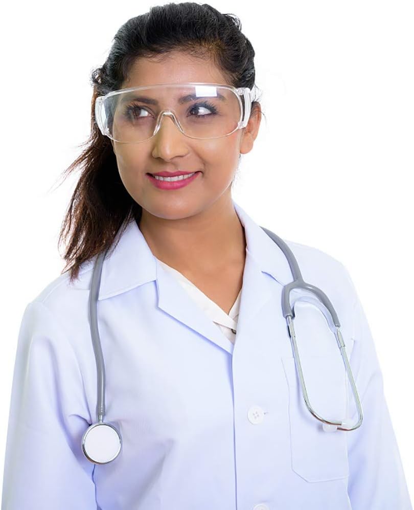 Protective Eyewear, Safety Glasses Personal Protective Equipment, Multifunctional Dustproof Windproof (Clear -2PCS)