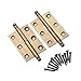 dophee 2pcs Vintage Industrial Style Folding Butt Hinges with Screws for Cupboard Cabinet Door Wardrobe Wooden Boxes Cases Furniture Hardware, Antique Brass, 2.83