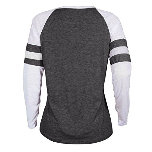 Liraly Tops for Women Sexy 2018, Ladies Long Sleeve Letter Blouse Top Patchwork T Shirt - Thumbnail 3