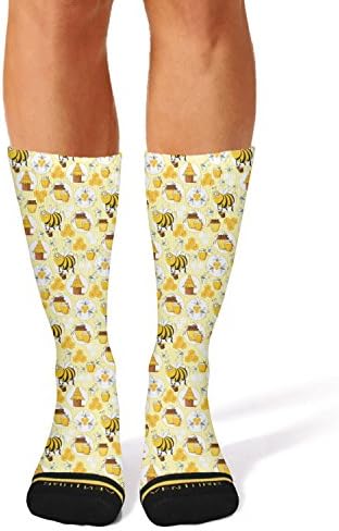 Ouawjdff Cool Industrious Bees Are Picking Honey Fashion Women's/mens Sporty Custom Socks