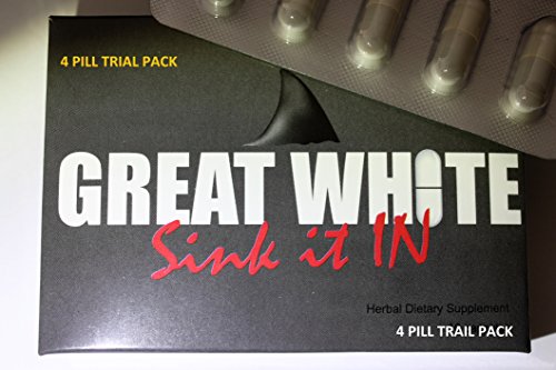 Great White --TRIAL PACK--- (White Pill) MALE ENHANCEMENT FORMULA ******Warning Herbal Product that is Just as strong as Prescription.