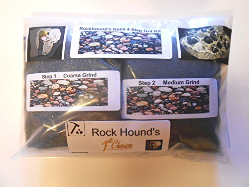 Rockhound's 1st Choice Rock Tumbler Refill Grit Kit Polishes 3 Lbs of Rocks-Use in Thumlers,Lortone & Chicago