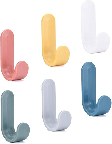 Amazon Laraka 12個壁フック可愛い 壁は シェルフをマウントj形シングルウォールフックハンガーヘビーデューティ壁 がコート服りキッチン浴室壁の装飾 Diy 工具 ガーデン