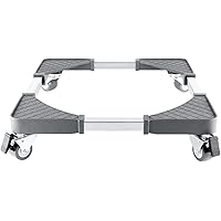 Topmat Multi-Functional Adjustable Movable Base Refrigerator Stand with 4 Locking Wheelfor Washing Machine Refrigerator…