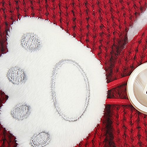 Gbell Baby Boy Girl Earflaps Beanies Hats and Scarf Set for Toddler Girls Boys, Kids Cute Bear Print Winter Warm Soft Crochet Hats Knit Caps with Ear Flaps & Scarf Gifts - Thumbnail 3