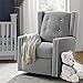 Baby Relax Modern Mikayla Swivel Glider Recliner Chair, Gray Linen
