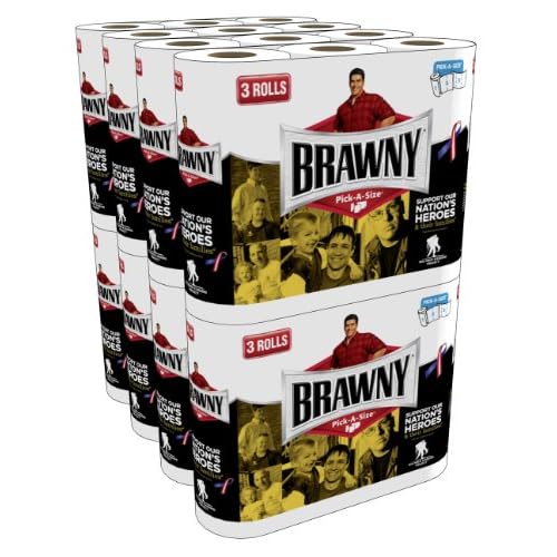 Brawny Paper Towels, 24 Regular Rolls, Pick-A-Size, White image
