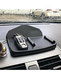 Topfit   Almohadilla antideslizante de agarre para salpicadero de coche, antideslizante, soporte para teléfono móvil de navegación, llaveros, gafas de sol, multicolor fantasía (Wireless charger)