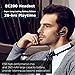 Glazata Wireless Earphone, Qualcomm 3020 Smart chip 20 Hrs Talktime with Microphone, Noise Cancelling, Handsfree Driving Headset, Compatible with Cell Phone iPhone Android PC 「EC200 Black」