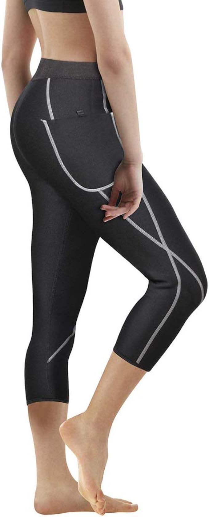 Women's Sauna Sweat Shorts - Fitness Capris Exercise Weight Loss Body Shaper Neoprene
