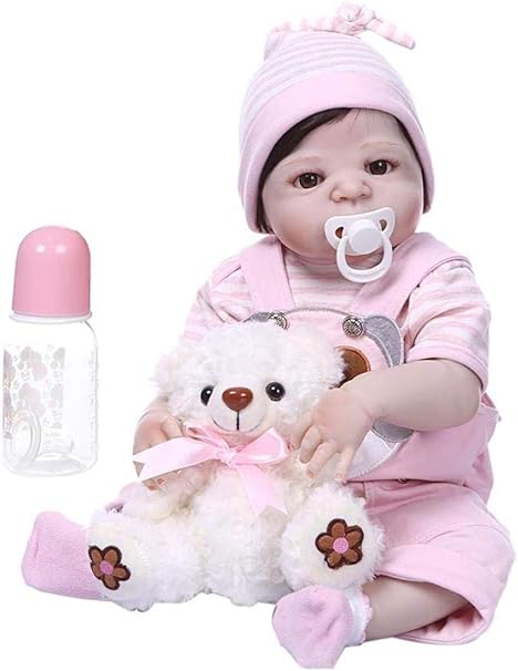 Realista Vinilo De Silicona Bebés Recién Nacidos Juguetes Pelo Largo Niña Princesa Ropa Realista Regalos Hechos A Mano Navidad Lindo Realista Niños Cumpleaños No Tóxico Seguridad 56cm: Amazon.es: Hogar