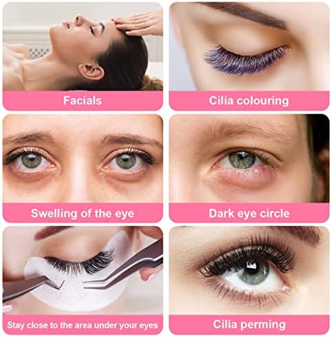 Parches Pestañas, 50 Pares Parches Eye Gel Pads + 10pcs Cepillo Pestañas, Pestañas Almohadillas Gel Debajo Ojos, Herramienta para Extensiones de Pestañas, Lifting Pestañas de Salon y Individual