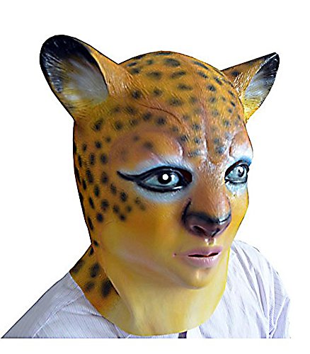 HLLWN Expresss, Leopard Head, Halloween Masquerade Latex Mask 2014 HLWMSK66