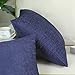 CaliTime Throw Pillow Covers Decorative 18 X 18 Inches Pack of 2 Cozy Chenille Cushion Cases for Couch Sofa Bed Living Room Home Navy Blue