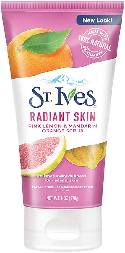 St. Ives Radiant Skin Face Scrub Dull Skin Pink Lemon Mandarine 6 oz