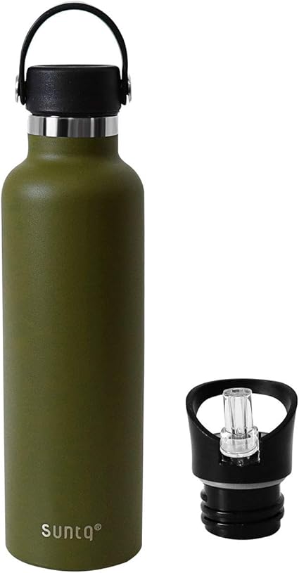 Amazon Suntq スポーツボトル 水筒 直飲み 保温 保冷 ウォーターボトル アウトドア 登山 ジョギング用 おしゃれ グリーン 750ml Suntq 水筒 マグボトル 通販