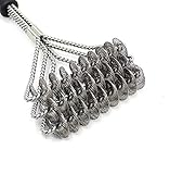 Safe Bristle Free Grill Brush - Best Stainless Steel BBQ Cleaning Brush And Scraper - Long Handle Metal Cleaner For Steel, Ceramic, Cast Iron, Gas & Porcelain Barbecue Grates Or Accessories