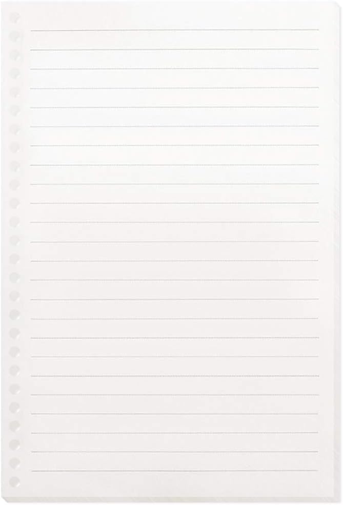 26 Holes B5 Lined Paper 60 Sheets for Refillable Notebook Loose Leaf