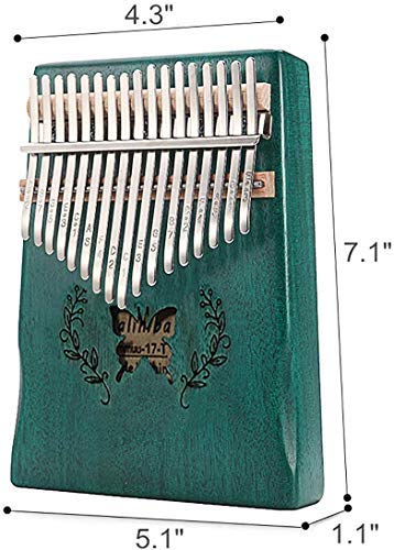 Vilihy-Kalimba-Mbira-Thumb-Piano-Sanza-17-keys-Solid-Wood-Finger-Piano-with-Carry-Bag-Music-Book-Musical-Scale-Stickers-Tuning-Hammer-Finger-sleeve-Musical-Gift-Easy-to-learn