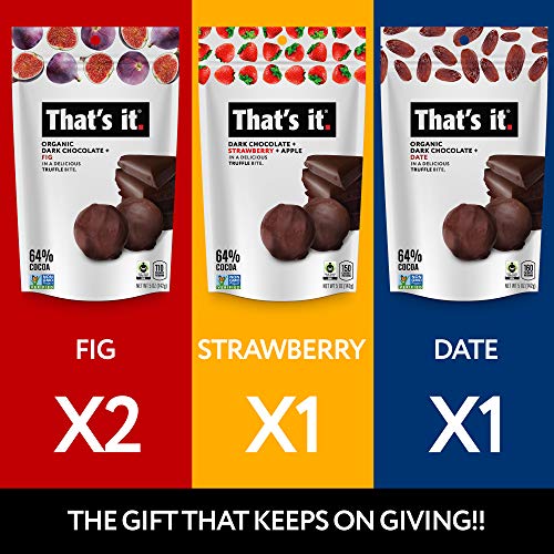 That's it. Dark Chocolate Gift Box Truffles 4 PACK | 100% Real All-Natural No Artificial Ingredients Healthy Snack Gluten Free Non-GMO Paleo Kosher No Preservatives. - Thumbnail 2