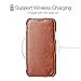 iPhone X Case,Benuo [Vintage Classic Series]Genuine Leather Folio Flip Corrected Grain Leather Case,Ultra Slim,Handmade Style with Magnetic Closure for Apple iPhone X/iPhone 10 (Brown)