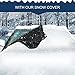 AUTSCA Car Windshield Snow Cover Sun Shade Protector with Rearview Mirror Protector and Anti-Theft Edges (Mid)