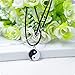 Pusheng Retro Charm Pendant Necklace Tibetan Silver Boho Black Rubber Cord Yin and Yang