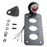 Black Horizontal Vertical Side Mount Motorcycle Relocator Custom License Plate Bracket Tail Light For Harley Davidson Kawasaki Honda Yamaha Suzuki