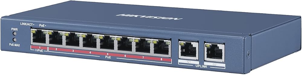 Hikvision DS-3E0310HP-E Unmanaged Fast Ethernet PoE Network Switch Blue