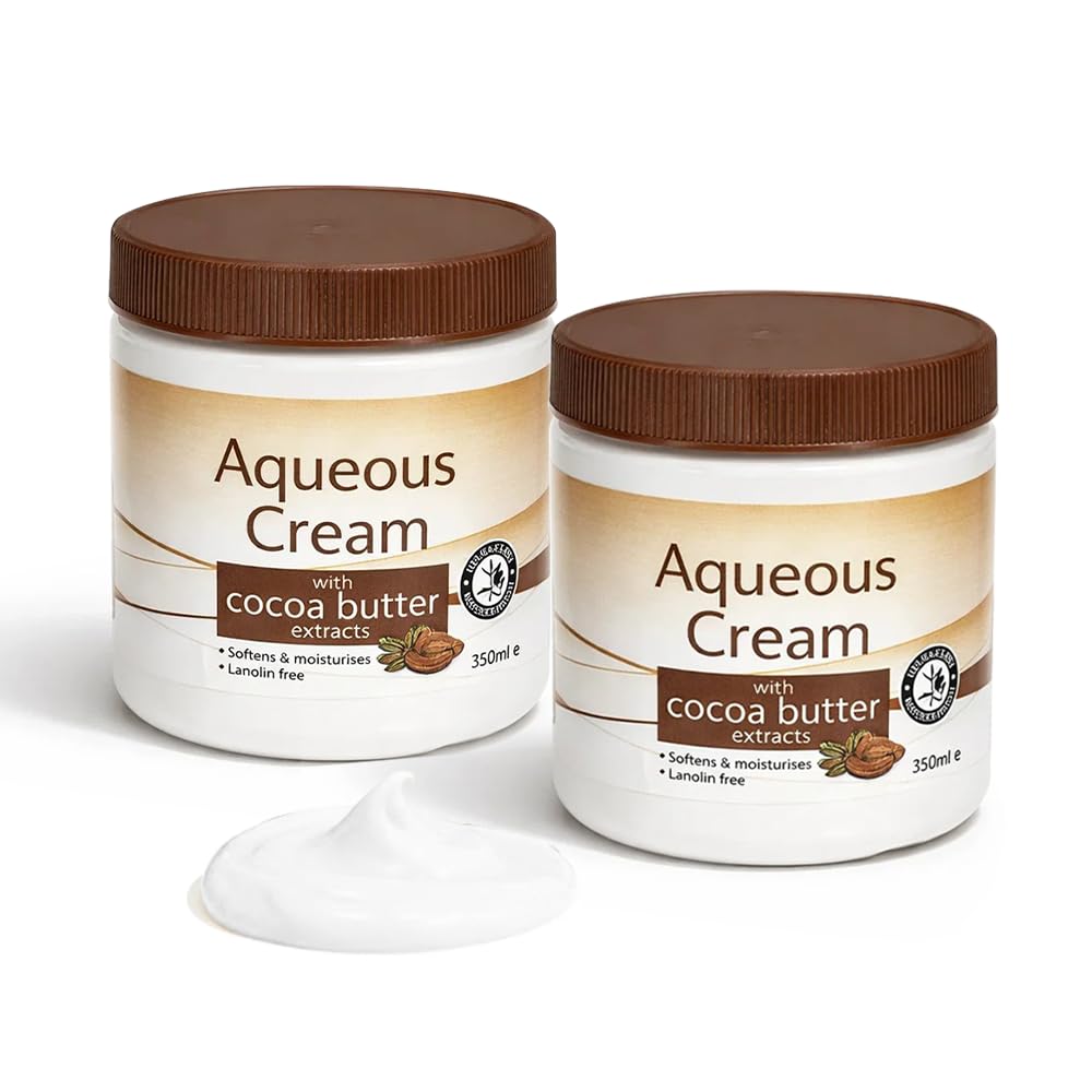 Zopper Aqueous Cream with Cocoa Butter Extracts 350ml x 2 | Fragrance Free & Lanolin Free Moisturiser | Light, Non-Greasy Formula | Softens & Hydrates Dry Skin — image 1