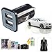 Socket Adapter,ELEGIANT 12-24V Universal Dual Twin USB Port Auto Car Charger Cigarette Lighter Mini Dual Ports USB Socket Adapter for Samsung Galaxy S7