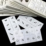 AORAEM 30pcs Pattern Template Stencil Stickers Set Airbrush Stencils Nail Art Design for Fingers & Toes