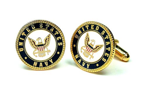 Cufflinks Inc. Men's Us Navy Logo Cufflink