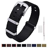 Ritche NATO Watch Strap with Heavy Buckle 18mm 20mm 22mm Premium Seat Belt Nylon Watch Bands for Men Women
