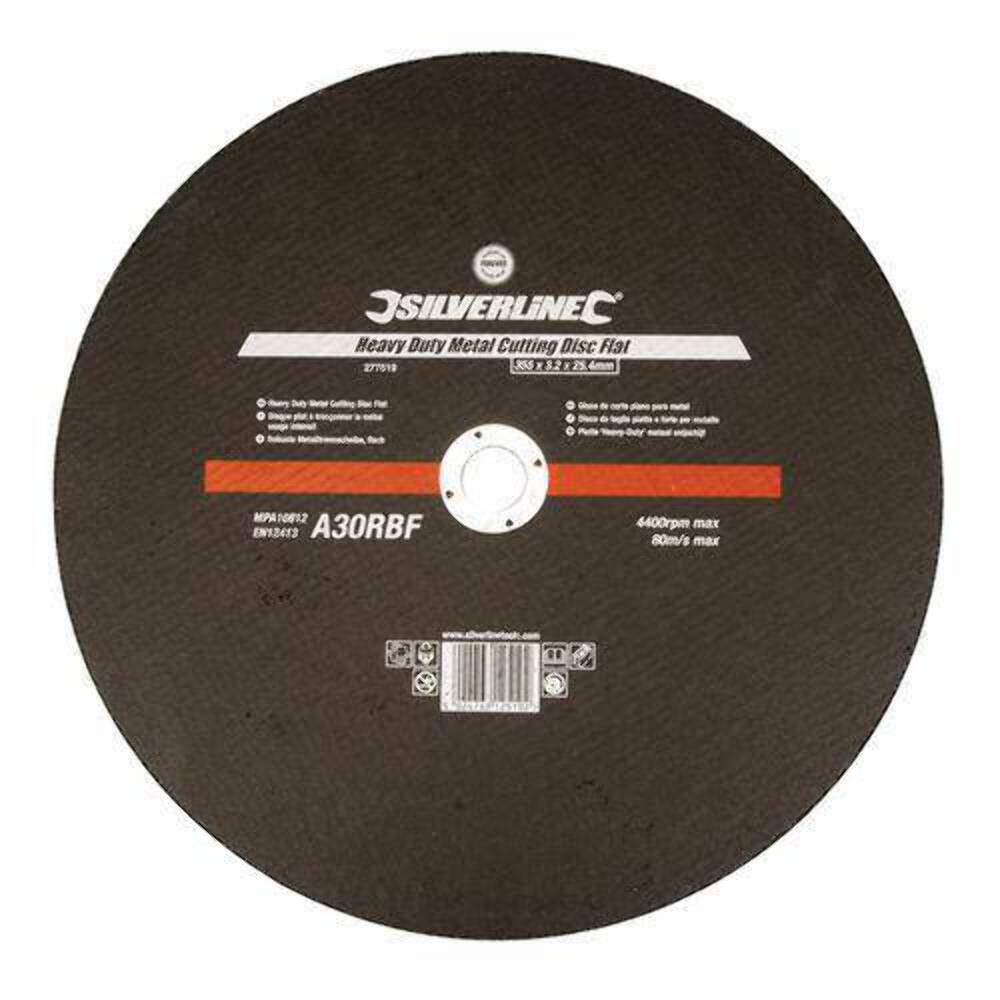 Silverline 103610 Heavy Duty Metal Cutting Disc Flat 115 x 3 x 22.23 mm