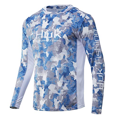 HUK Herren Icon X Camo Hoodie | Performance Angeljacke Hoodie