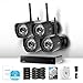 Zmodo 1080p Wireless Security Camera System - 8CH HDMI NVR with 1TB Hard Drive, 4 x 1080p HD Indoor/Outdoor Wireless Cameras Night Vision - WiFi Easy Installation No Video Cables Needed