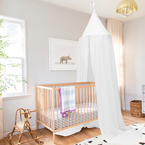 image for Jeteven Cotton Canvas Dome Bed Canopy Kids Play Tent Mosquito Net for 