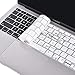 MOSISO Keyboard Cover Compatible with MacBook Air 13 inch 2019 2018 Release A1932 Retina Display with Touch ID, Waterproof Dust-Proof Protective Pattern Silicone Skin, White Marble