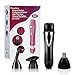 Hair Removal for Women Waterproof Facial Hair Removal Painless Nose Hair Trimmer with Rechargeable USB Cable (Black)