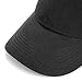 TARTINY Unisex Classic Plain 100% Cotton Baseball Cap, Low Profile Adjustable Curved Visor Hat For Men & Women(Black)