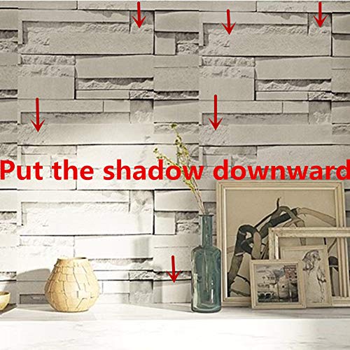 Yancorp Waterproof Self Adhesive White Grey Brick Pattern Peel