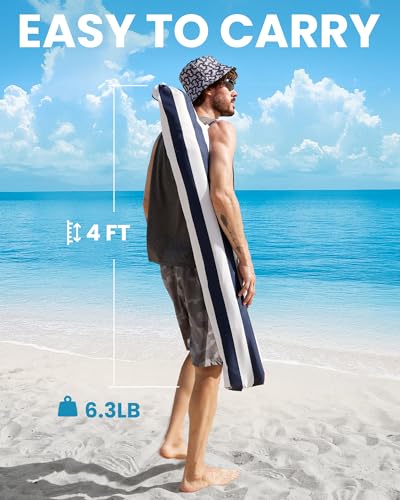 OutdoorMaster Beach Umbrellas for Sand with Sandbag & Anchor, 7.2ft Adjustable Umbrella for Beach Heavy Duty Wind, Portable UPF50+ Sunshade with Carry Bag for Patio