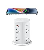 ANNQUAN 3" Pop Up Countertop Receptacle with 4 USB